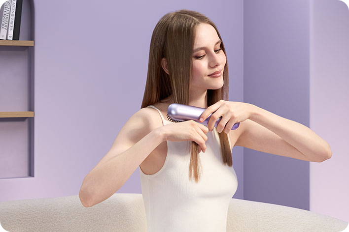 Dreame Sleek Straightening Brush გამოყენებისას