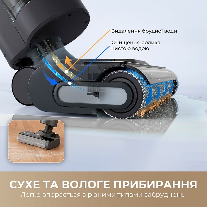 Бездротовий миючий пилосос Dreame H11 Core ціна, відгуки